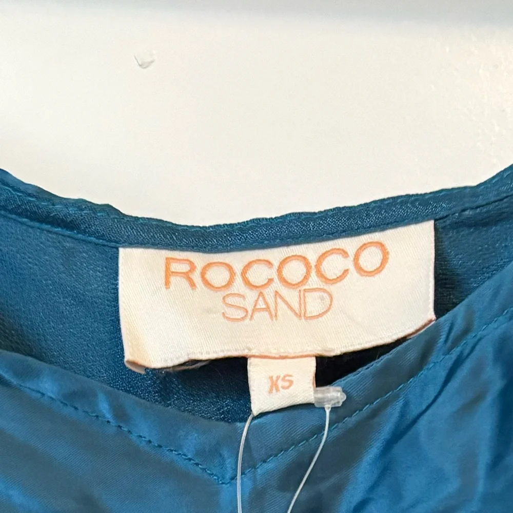 💙ROCOCO SAND Poppy Gown sz XS Dark Turquoise Maxi Long Dress NWT Reg $498💙 - Picture 11 of 12